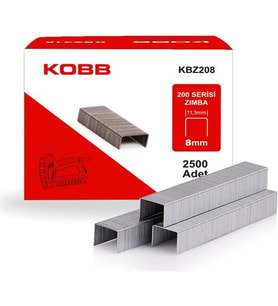 KOBB KBZ208 8mm 2500 Adet 200 Serisi Ağır Hizmet Tipi Zımba Teli