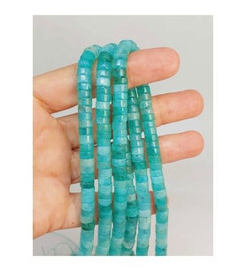 Bileklik Boy Amazonit Taşı Şekilli 3x6mm Yarım Dizi (49350) (18CM UZUNLUĞUNDADIR)