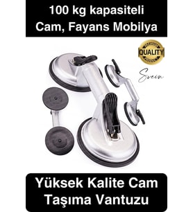 100 Kg Kapasiteli İkili Cam Vantuzu Alüminyum Vakumlu Taşıma Kaporta Göçük Çektirme Fayans Tutucu