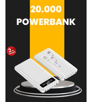 Led Işıklı 20.000Mah Lcd Gösterge Dahili Çoklu Kablo