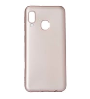 Samsung Galaxy A40 Uyumlu Kılıf Zore Premier Silikon Kapak (Rose Gold Altın)