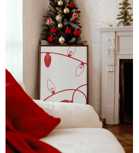 Çerçevesiz Poster Minimal Noel Işığı