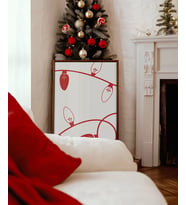 Çerçevesiz Poster Minimal Noel Işığı (Çok Renkli)