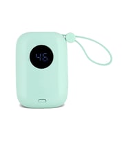 Kişiye Özel Dijital Ekranlı Şarj Göstergesi Powerbank 10000 Mah Yeşil