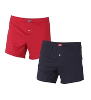 D'S DAMAT Natural 2'li Boxer Lacivert-Bordo (Çok Renkli)