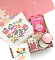 Kişiye Özel Baskılı Ham Bez Çanta & Thalia Sabun & Mum & Thalia LipBalm Hediye Seti