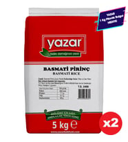 Yazar Basmati Pirinç 5 Kg x 2 Paket