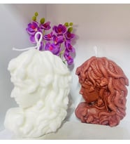 Medusa Yılan Kadın Dekoratif Kokulu Mum / Decorative Scented Medusa Candle (Beyaz)