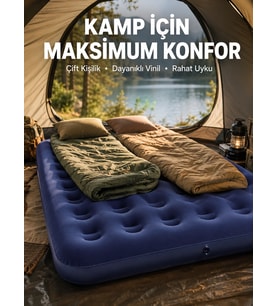 Kamp Ve Festival İçin Şişirilebilir Yatak Çift Kişilik Sağlam Yapı