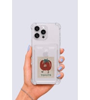 iPhone 15 Pro Max Kartlıklı Tomato Desenli Kılıf - GLST2614-6647