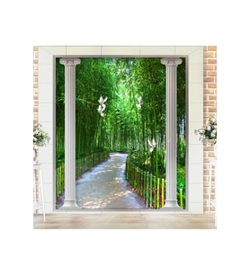 Dreamwall Bambu Orman Manzaralı Isı Ve Ses Yalıtımlı Sağlıklı Tekstil Duvar Kağıdı (Çok Renkli)