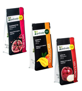 PRAFENDY NAR - MANGO - ELMA ÇAYI, GERÇEK MEYVE TANELİ 3 x 250 Gr