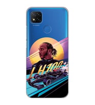 Xiaomi Redmi 9C / 10A Uyumlu Lewis Hamilton Tasarımlı Şeffaf Telefon Kılıfı