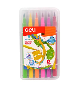 DELİ EC10304 COLOR EMOTİON KEÇELİ KALEM 12 RENK