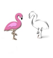 Kek Kurabiye Ve Pasta Kalıbı Metal  Flamingo Şekilli  10.5X5.5 CM