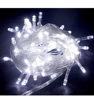 10 M 100 Led Boncuk Lamba Beyaz Işık Şeffaf Kablo MZ-18-11