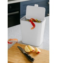 Flip 6 LT Banyo Mutfak Tezgah Üstü Çöp Kovası Beyaz