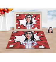 BK Gift Kişiye Özel Kadın Doktor Karikatürlü 1000 Parça Profesyonel Puzzle-1