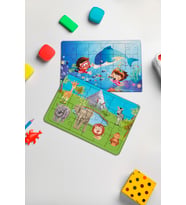Okul Öncesi Başlangıç Yapboz Dalgıç Ve Safari Ahşap Puzzle Set