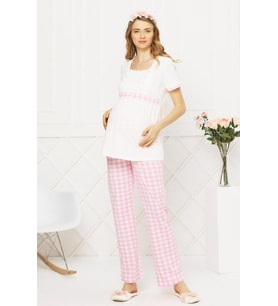 AQUA 21530 PEMBE Hamile  Spor Lohusa  Pijama Takımı
