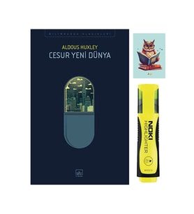 Cesur Yeni Dünya - Aldous Huxley 9789756902165 - Sarı Fosforlu Kalem - Not Defterli Seti (Renksiz)