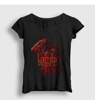 Presmono Kadın Siyah Akbaba Lamb Of God T-Shirt 502117tt