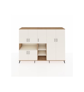 Hyperion Dolap 13 Raflı 7 Kapaklı 220x44x163 Çam-Aytaşı