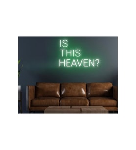 IS THIS HEAVEN? Yazılı Neon Tabela