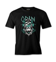 Odin Viking with Raven Birds Siyah Erkek Tshirt
