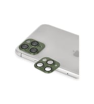 iPhone 11 Pro Max Pers Alüminyum Kamera Lens - Yeşil