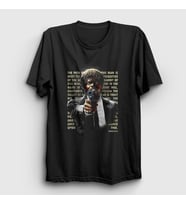 Presmono Unisex Siyah Ezekiel Film Pulp Fiction T-Shirt 249050tt