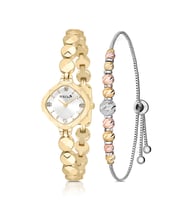 Polo Air Zarif Kadın Kol Saati Ve Dorika Bileklik Kombin Gold Renk PL-1598B1