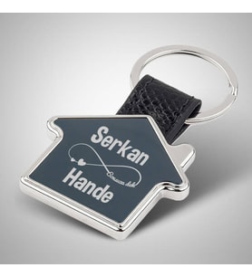 Kişiye Özel Sonsuza Dek Seninle Metal Ev Anahtarlık