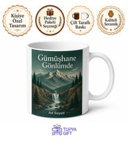 Gümüşhane Memleket Özlemi Baskılı Kupa Bardak Hediye Porselen Mug