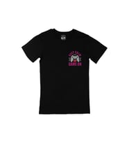 Mor Keep Calm Game On Cep Logo Tasarımlı Siyah Tişört