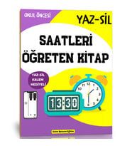 Okul Öncesi Saatleri Öğreten YAZ-SİL Kitabı