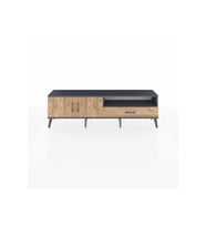 Arges TV Ünitesi 2 Raflı Tek Çekmeceli 2 Kapaklı 176x30x51 Antrasit-Çam