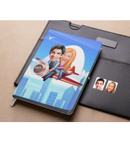 Bk Gift Kişiye Özel Sevgililer Karikatürlü Beyaz Defter-11 , Arkadaşa Hediye , Sevgiliye Hediye