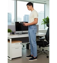 Erkek Açık Essential Fit Düz Kesim Kot Pantolon Fonksiyonel Dayanıklı Kaliteli Konforlu Şık