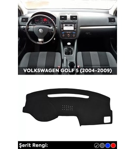 Volkswagen Golf 5 (2004-2009) 3d Torpido Koruma Kılıfı - Ön Göğüs Kaplama - Siyah Şerit