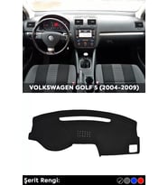 Volkswagen Golf 5 (2004-2009) 3d Torpido Koruma Kılıfı - Ön Göğüs Kaplama - Siyah Şerit
