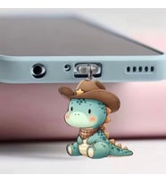 Dinazor Figürlü Telefon Charmı (Lighting (iPhone) Uyumlu Şarj Soketi Tıpası)