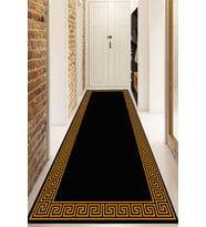 Dijital Baskılı Kaymaz Taban Yıkanabilir Modern Yolluk Ve Koridor Halısı NDU-HS-416 (Gold)