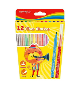 Keçeli Kalem 12 Li Yıkanabilir Keyroad 12 Renk Keçeli Kalem 1 Paket