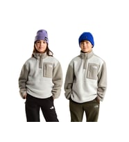 The North Face TEEN YUMIORI 1/4 ZIP JACKET Çocuk Outdoor Çeyrek Fermuarlı Polar Üst NF0A8J61P481 Gri