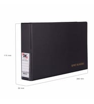 Senet Klasörü Pvc 3 cm 2 Halkalı 250 Yaprak Kapasiteli Ring Binder File 15,5x26 cm (Siyah)