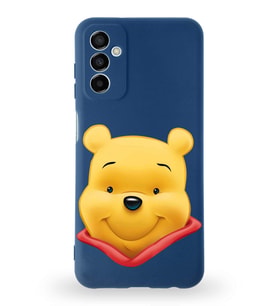 Samsung Galaxy M13 Uyumlu Lansman Kılıf Altı Kapalı İçi Kadife  Winnie-B Tasarımlı  Kapak (Şeffaf)