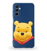 Samsung Galaxy M13 Uyumlu Lansman Kılıf Altı Kapalı İçi Kadife  Winnie-B Tasarımlı  Kapak (Şeffaf)