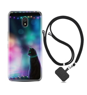 Xiaomi Redmi 8A 8 Pro 9C 9T 10C 11T Pro Kılıf Boyun Askılı Silikon Window Cat 1787