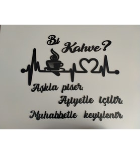 Mutfak Duvar Süsü "bi kahve" çok şık